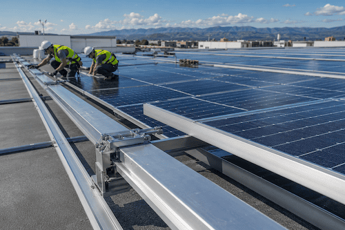 Instalación de paneles fotovoltaicos con sistemas clipados en cubierta